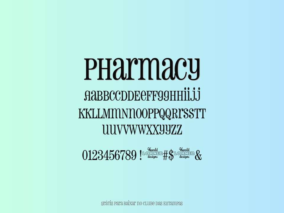 Fonte Pharmacy Grátis Para Baixar