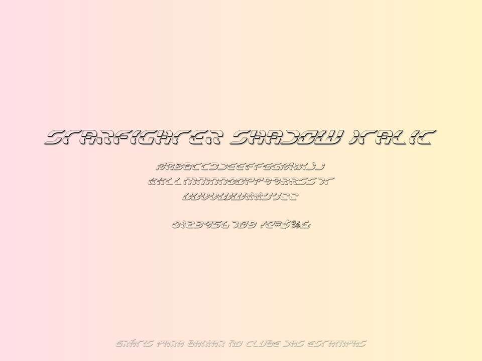 Fonte Starfighter Shadow Italic Grátis Para Baixar