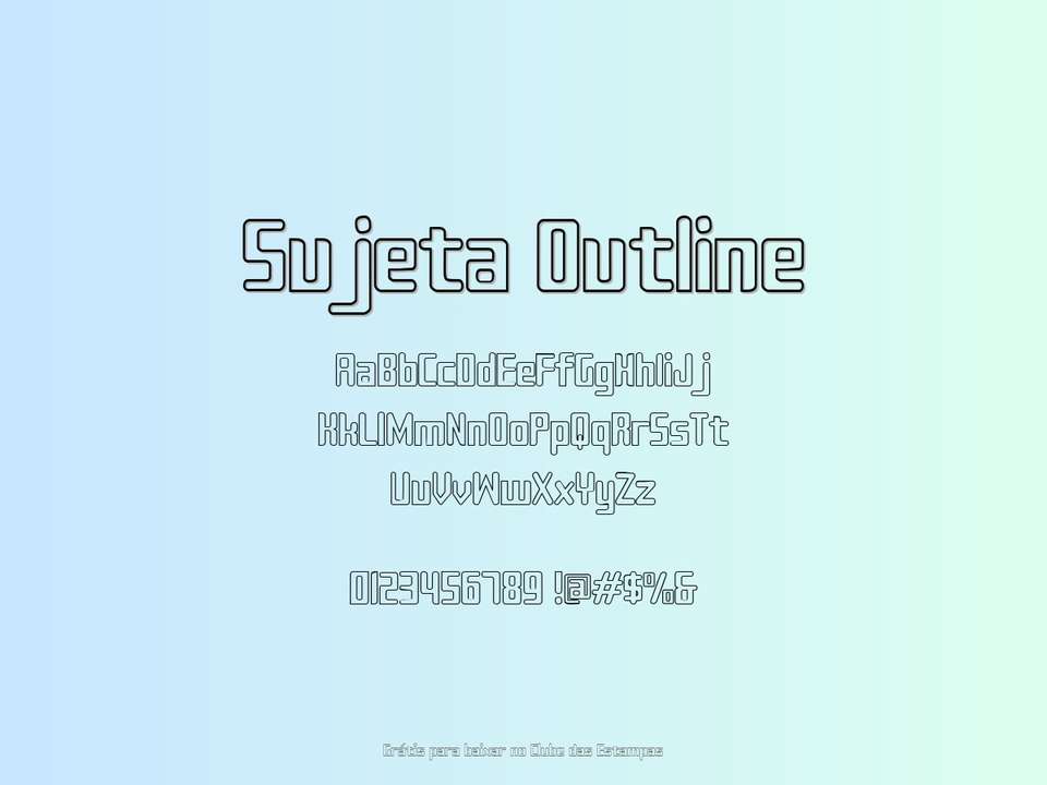 Fonte Sujeta Outline Grátis Para Baixar