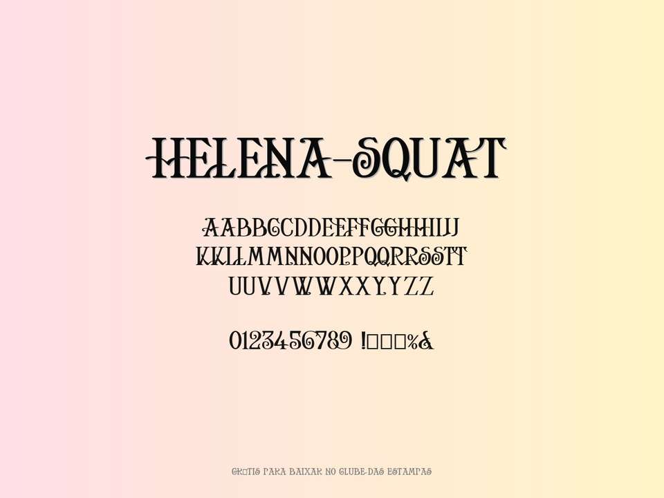 Fonte Helena Squat Grátis Para Baixar