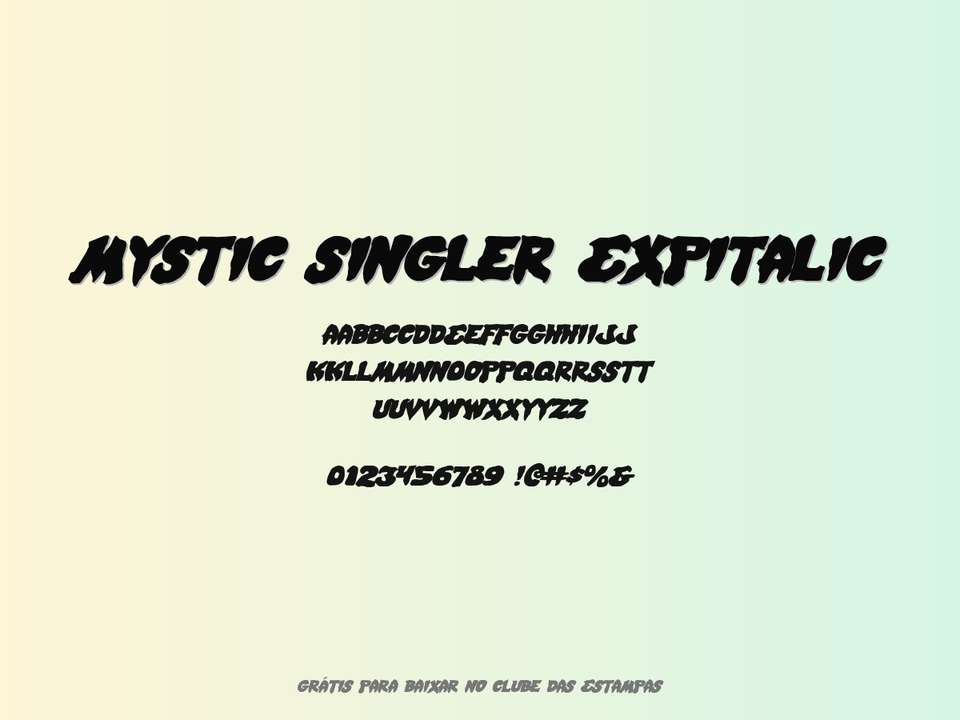 Fonte Mystic Singler Expitalic Grátis Para Baixar