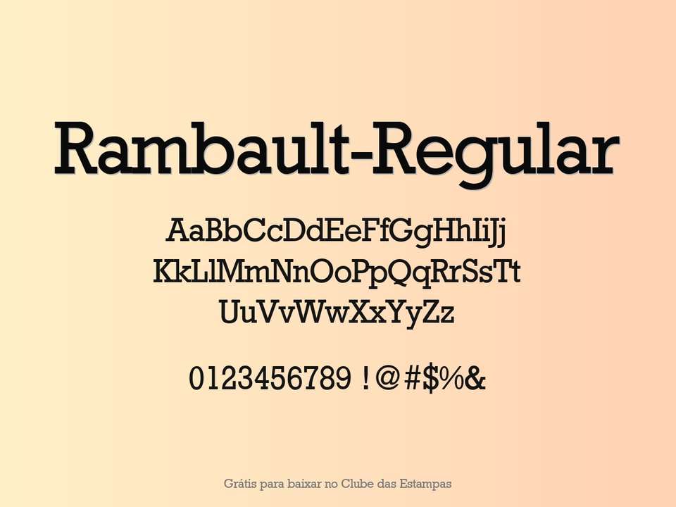 Fonte Rambault Regular Grátis Para Baixar