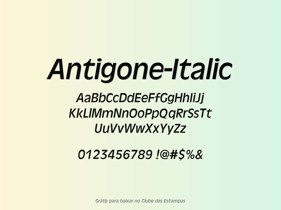 Fonte Antigone Italic Grátis Para Baixar