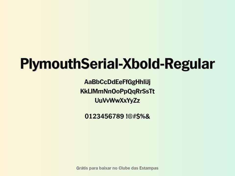 Fonte Plymouthserial Xbold Regular Grátis Para Baixar