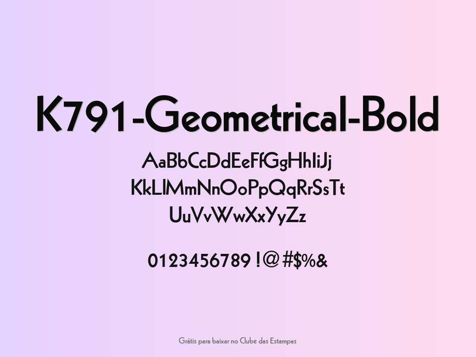 Fonte K791 Geometrical Bold Grátis Para Baixar