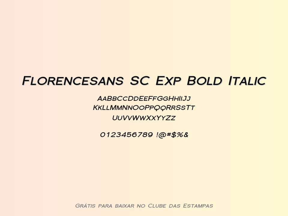 Fonte Florencesans Sc Exp Bold Italic Grátis Para Baixar