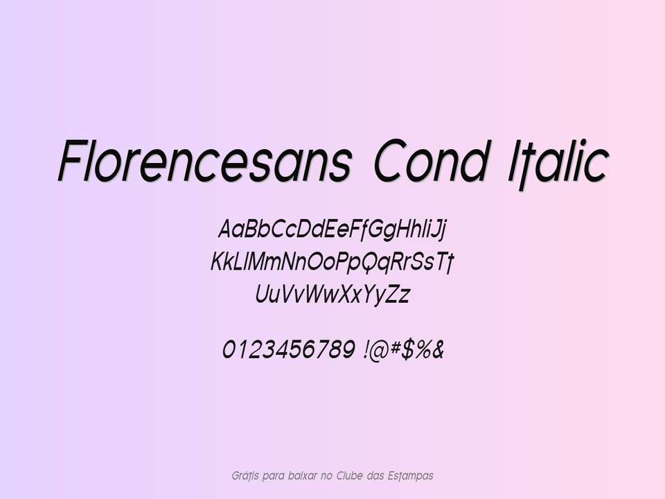 Fonte Florencesans Cond Italic Grátis Para Baixar