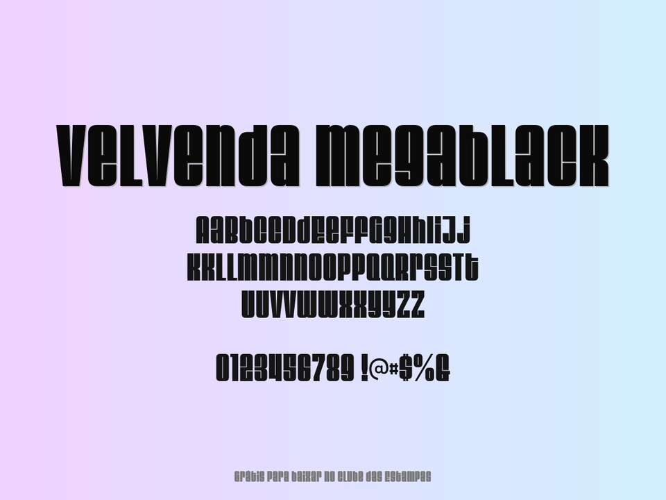 Fonte Velvenda Megablack Grátis Para Baixar