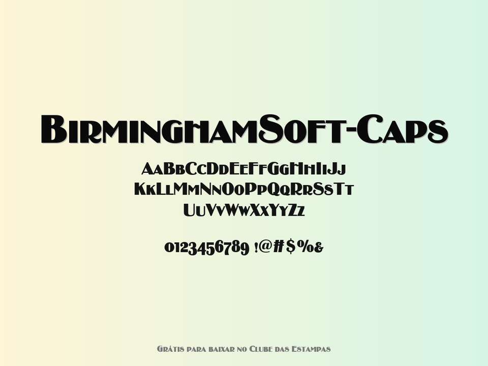 Fonte Birminghamsoft Caps Grátis Para Baixar