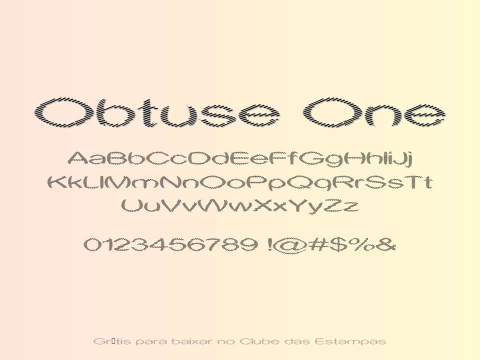 Fonte Obtuse One Grátis Para Baixar