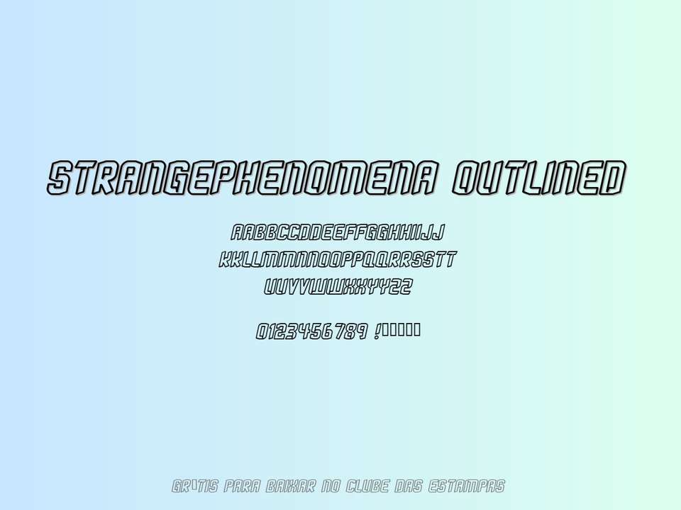Fonte Strangephenomena Outlined Grátis Para Baixar