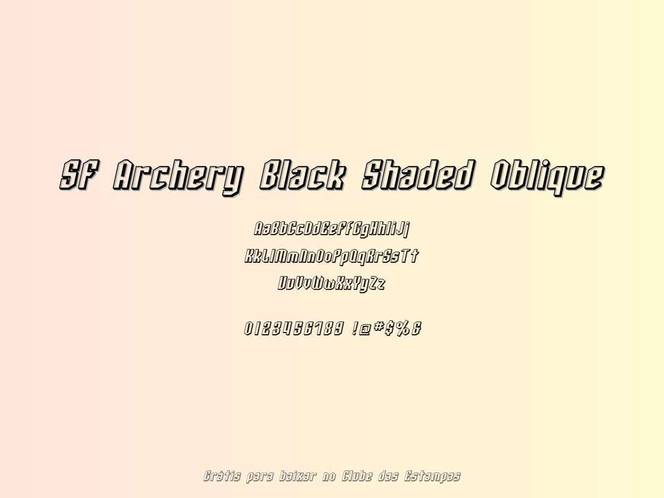 Fonte Sf Archery Black Shaded Oblique Grátis Para Baixar