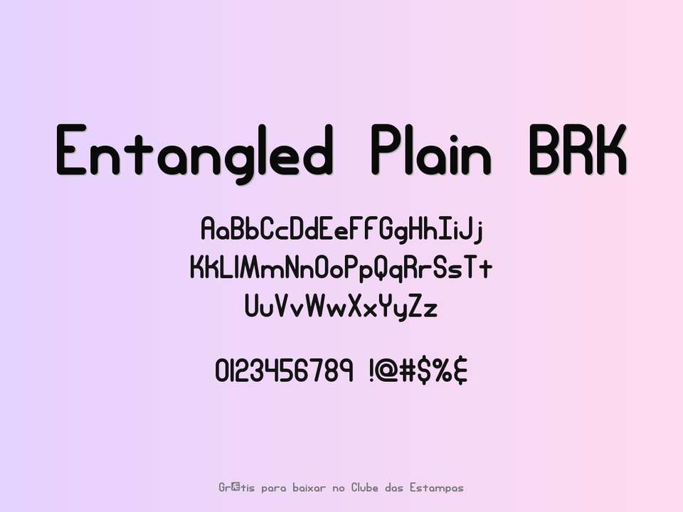 Fonte Entangled Plain Brk Grátis Para Baixar