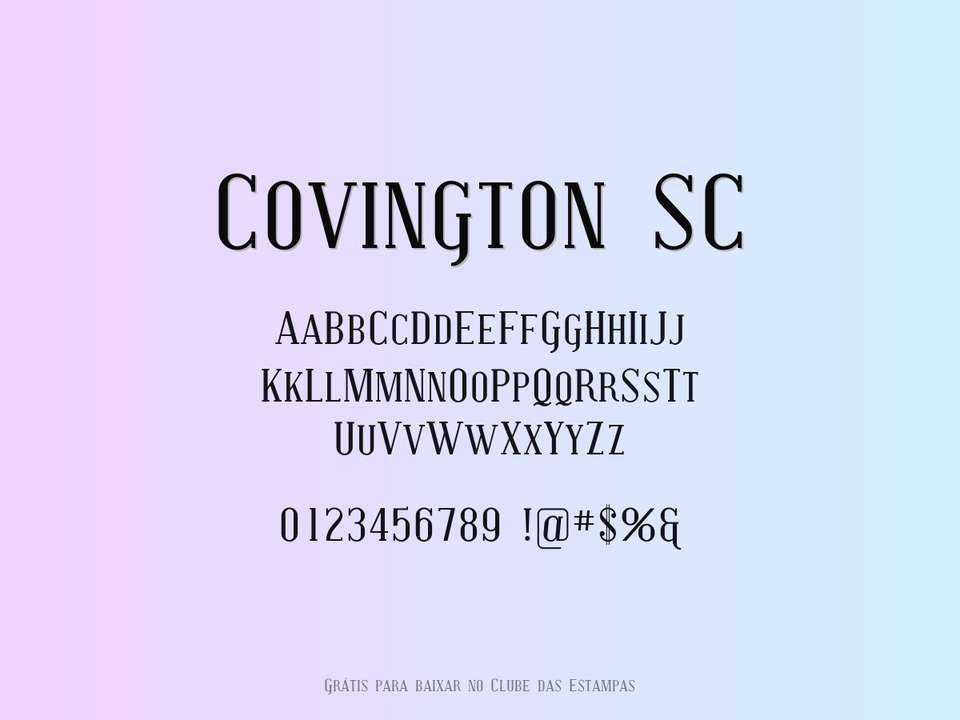 Fonte Covington Sc Grátis Para Baixar