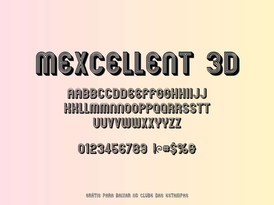 Fonte Mexcellent 3d Grátis Para Baixar