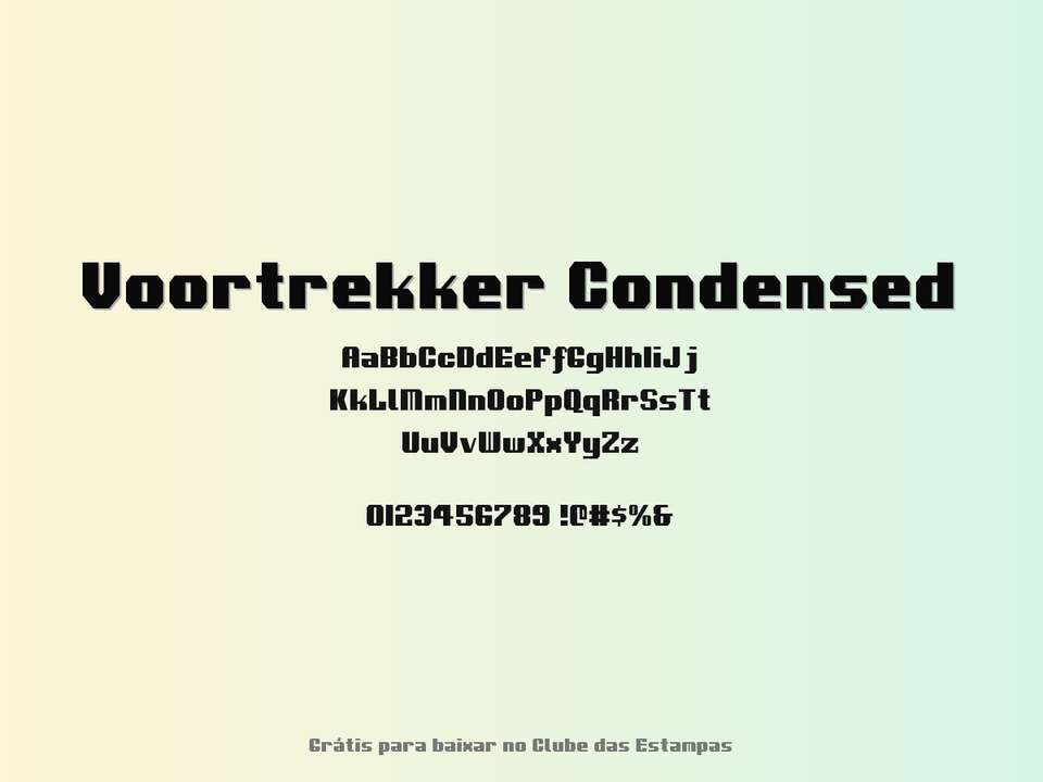 Fonte Voortrekker Condensed Grátis Para Baixar