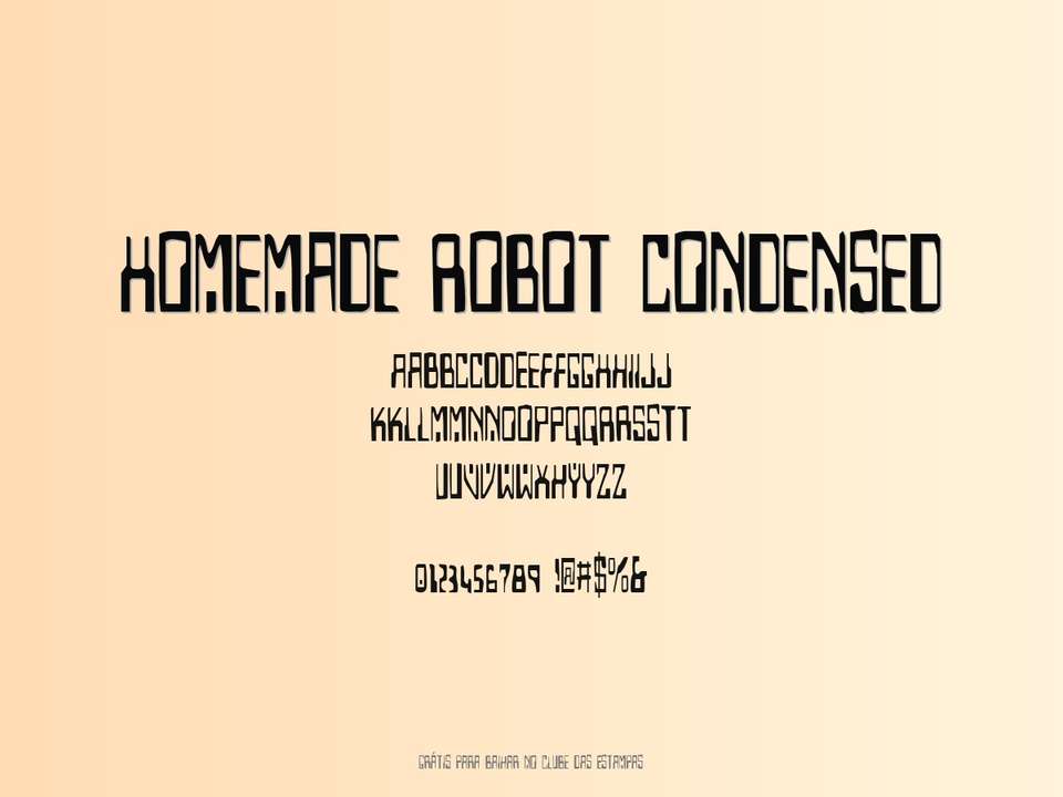 Fonte Homemade Robot Condensed Grátis Para Baixar