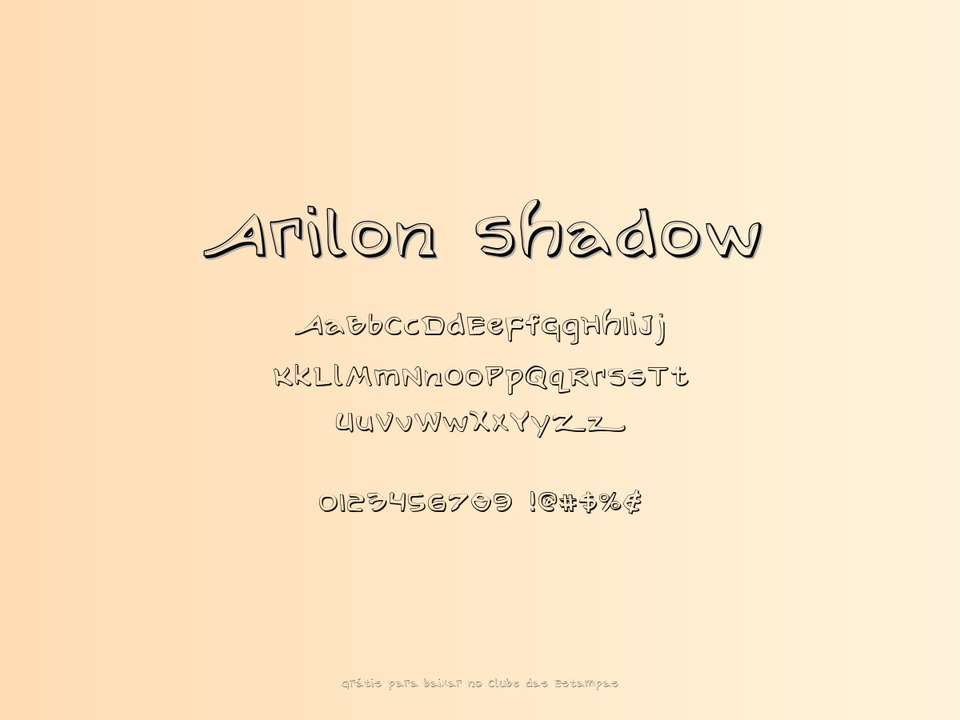 Fonte Arilon Shadow Grátis Para Baixar