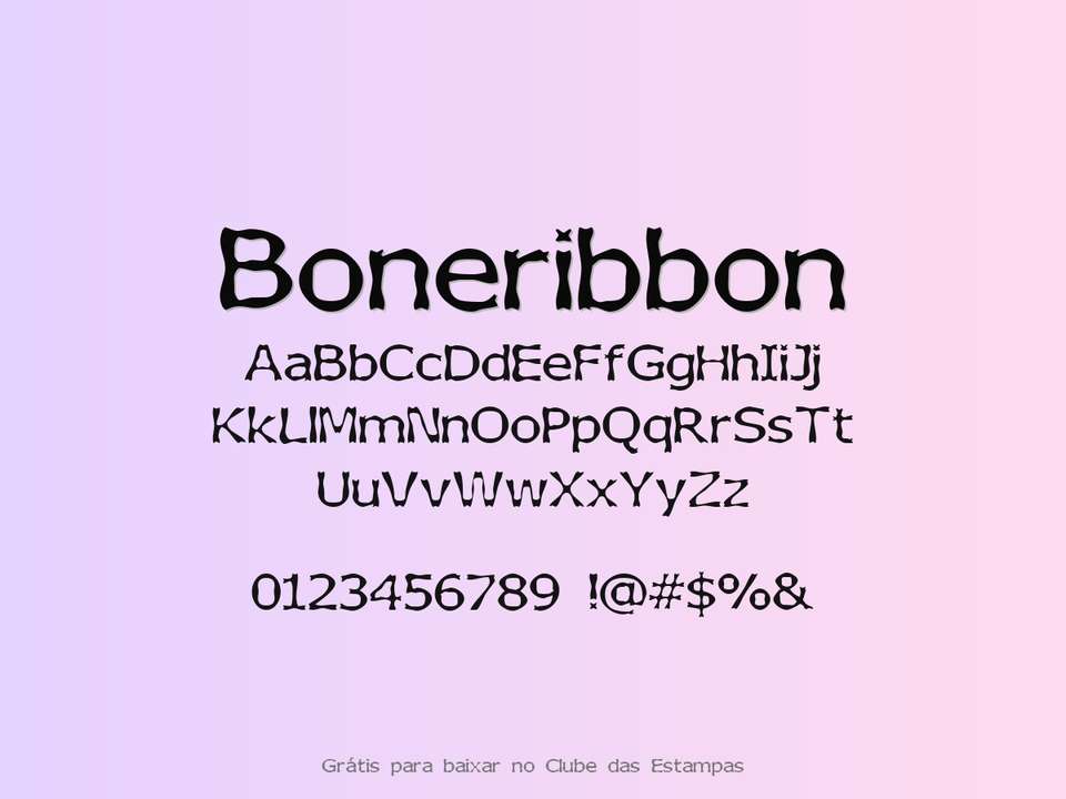 Fonte Boneribbon Grátis Para Baixar