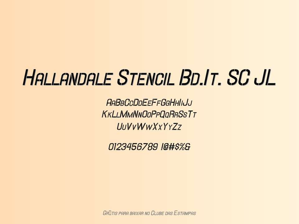 Fonte Hallandale Stencil Bd.it