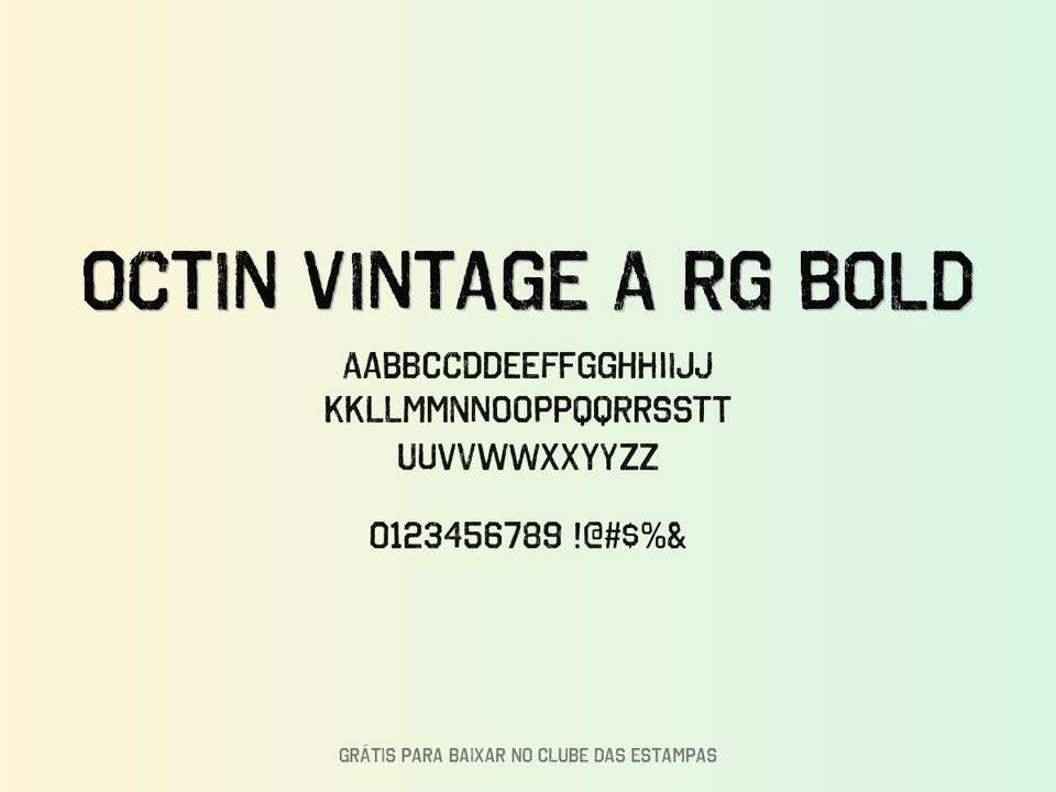 Fonte Octin Vintage A Rg Bold Grátis Para Baixar