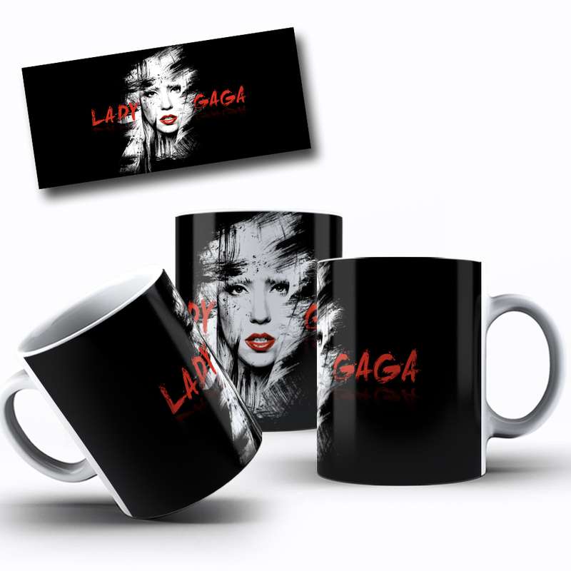 Arte Para Caneca Lady Gaga Artista 1