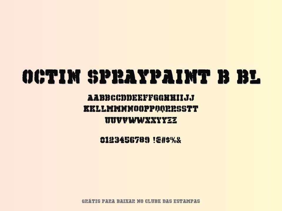 Fonte Octin Spraypaint B Bl Grátis Para Baixar