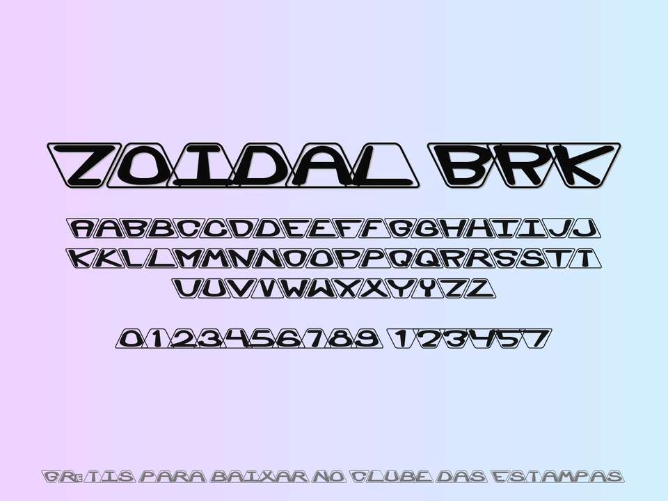 Fonte Zoidal Brk Grátis Para Baixar