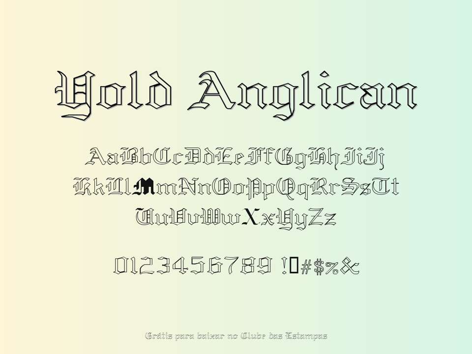 Fonte Yold Anglican Grátis Para Baixar