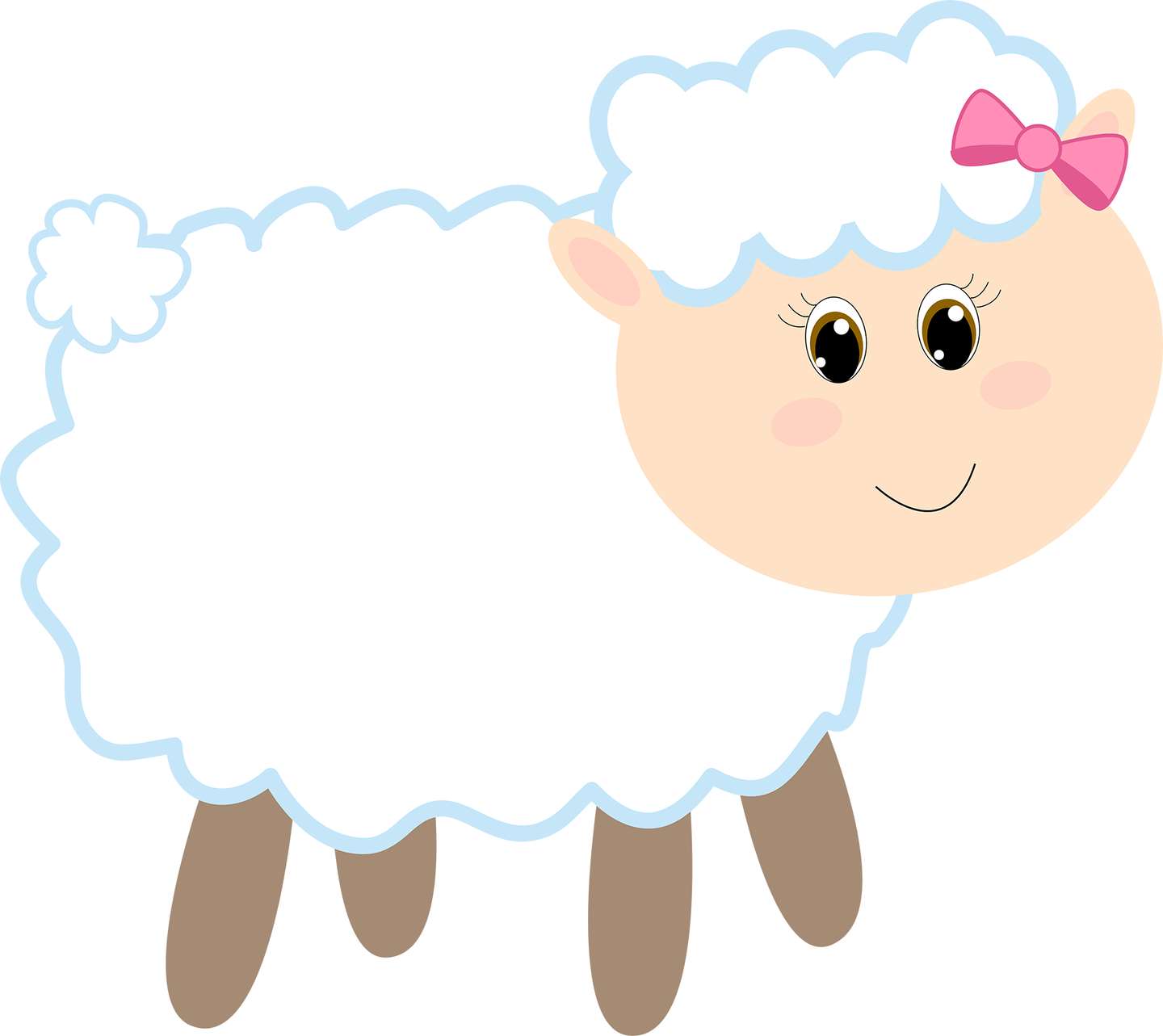 Ovelhinha Cartoon Fofa Animais Png Grátis Para Baixar