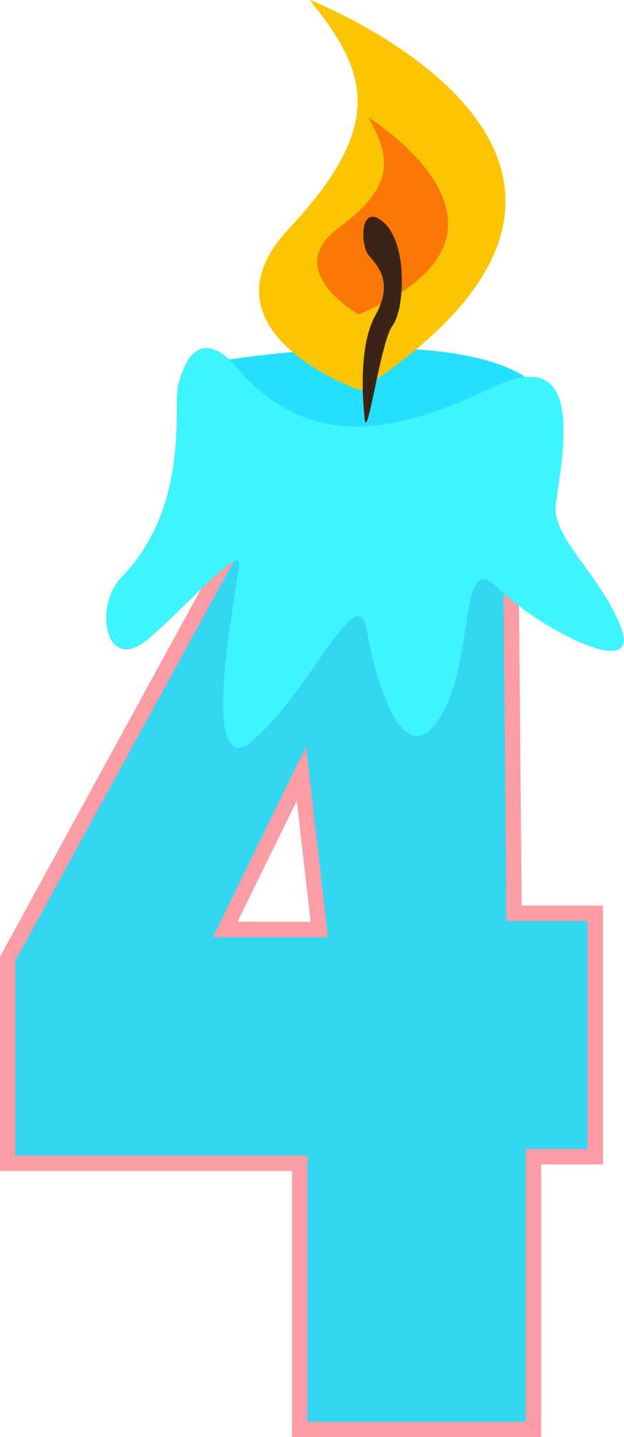 Elemento Numeral Aniversário Vela 4 Anos (3)