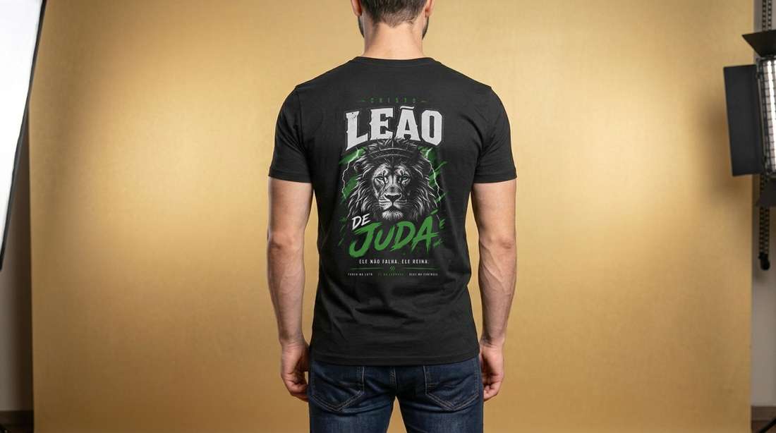Arte De Camiseta Cristo Leão De Judá