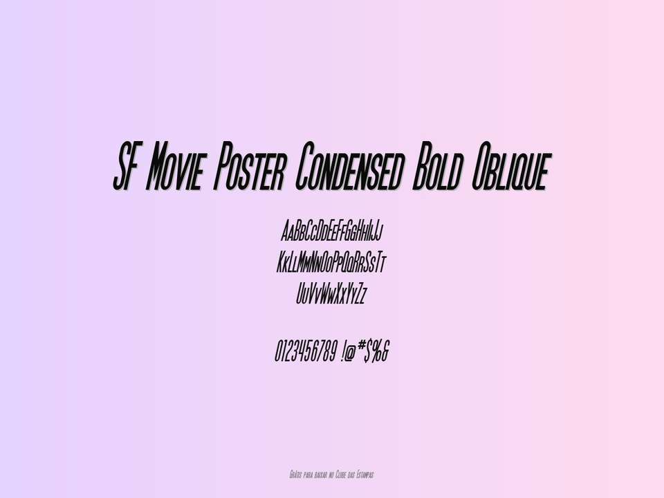 Fonte Sf Movie Poster Condensed Bold Oblique Grátis Para Baixar