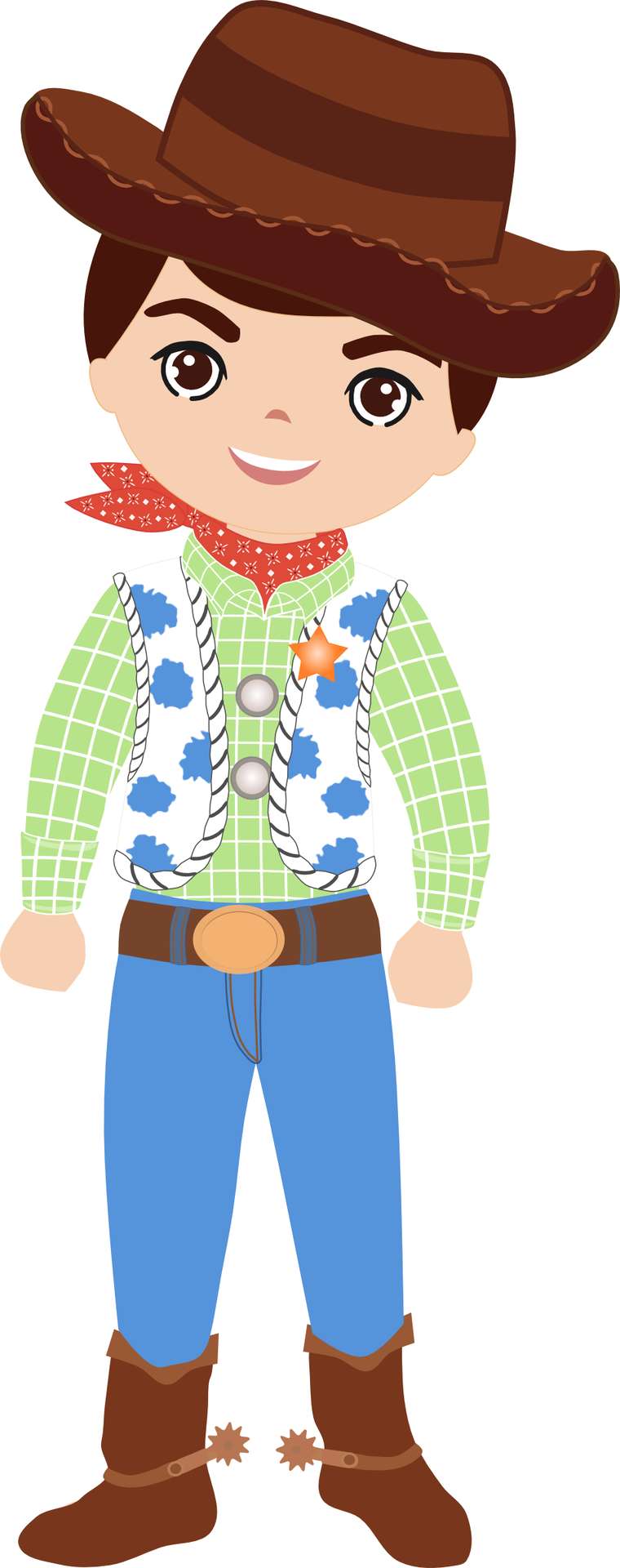 Menino Personagem Estilo Cowboy Western Png Grátis Para Baixar