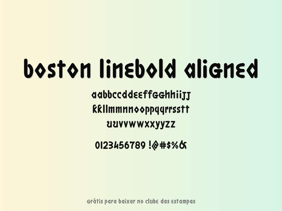 Fonte Boston Linebold Aligned Grátis Para Baixar