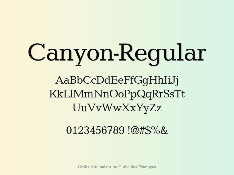 Fonte Canyon Regular Grátis Para Baixar