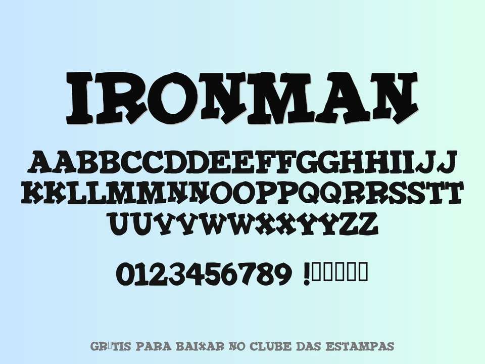 Fonte Ironman Grátis Para Baixar