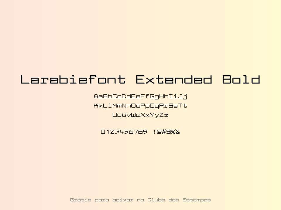 Fonte Larabiefont Extended Bold Grátis Para Baixar