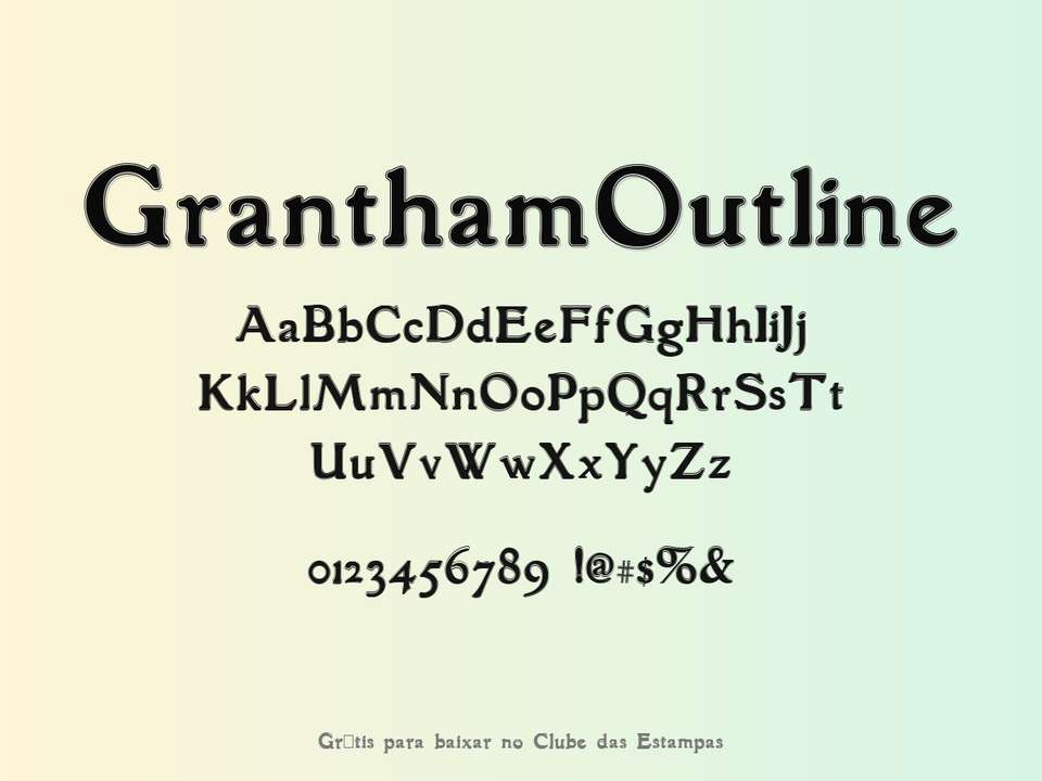 Fonte Granthamoutline Grátis Para Baixar