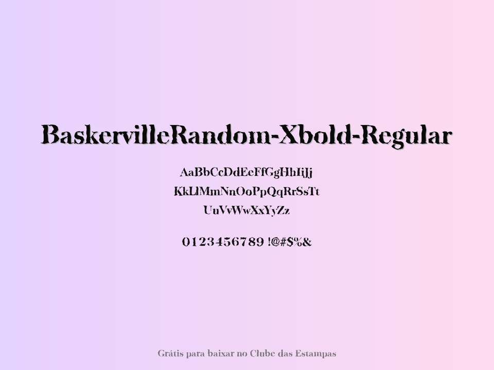 Fonte Baskervillerandom Xbold Regular Grátis Para Baixar