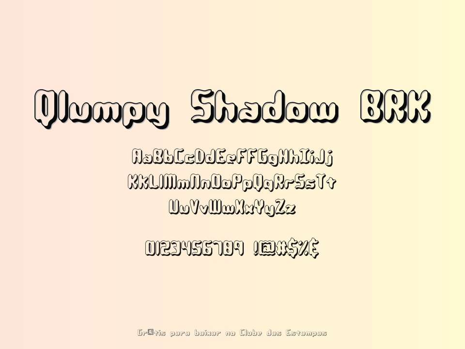 Fonte Qlumpy Shadow Brk Grátis Para Baixar