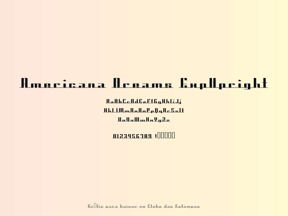 Fonte Americana Dreams Expupright Grátis Para Baixar