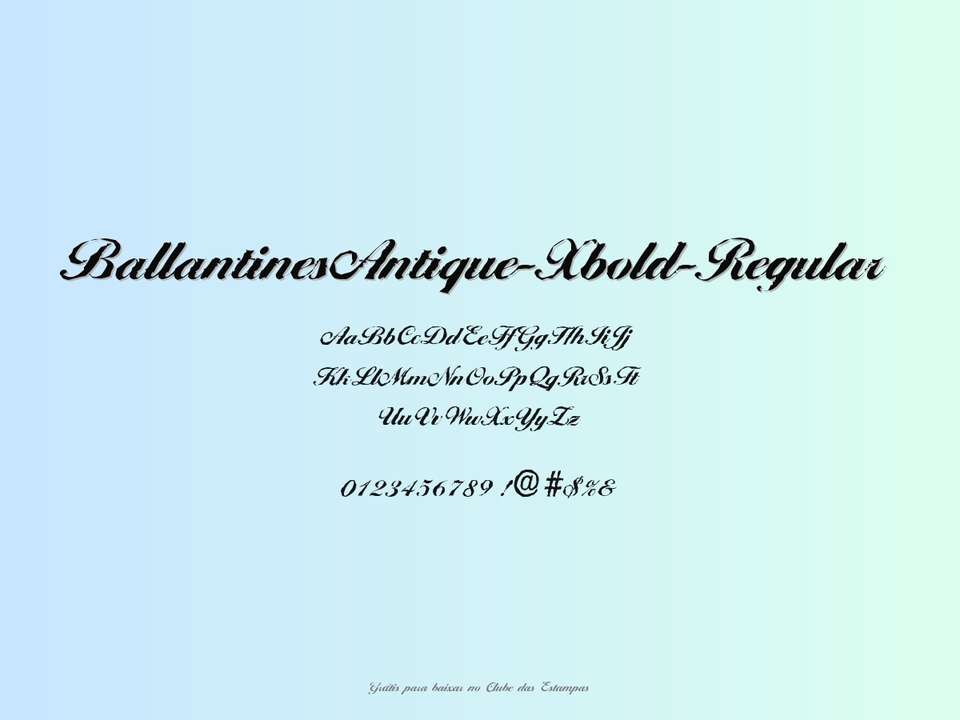 Fonte Ballantinesantique Xbold Regular Grátis Para Baixar