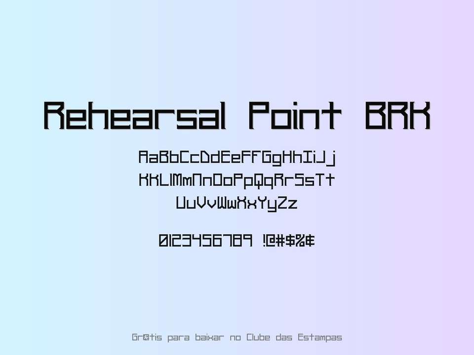Fonte Rehearsal Point Brk Grátis Para Baixar