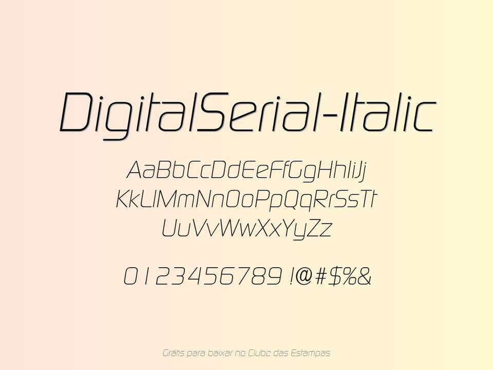 Fonte Digitalserial Italic Grátis Para Baixar