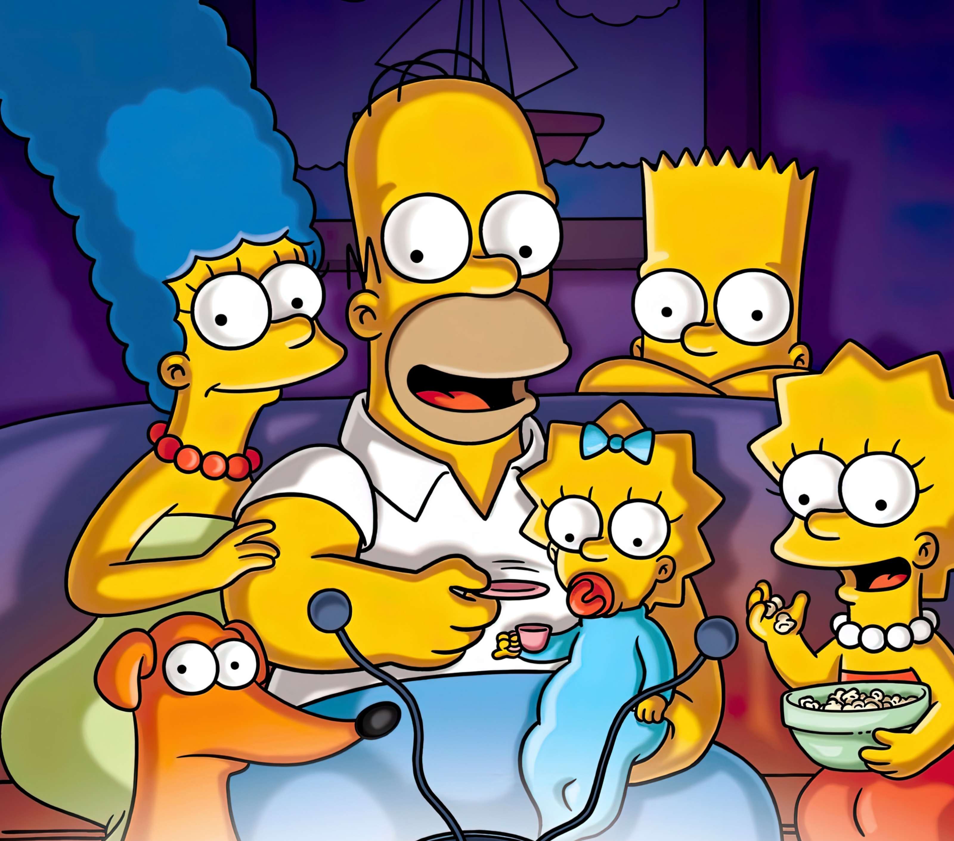 Família Simpson Reunida Em Cena Animada Desenho Animado Png Arte Para Caneca Grátis Pra Baixar