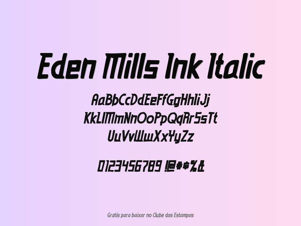 Fonte Eden Mills Ink Italic Grátis Para Baixar