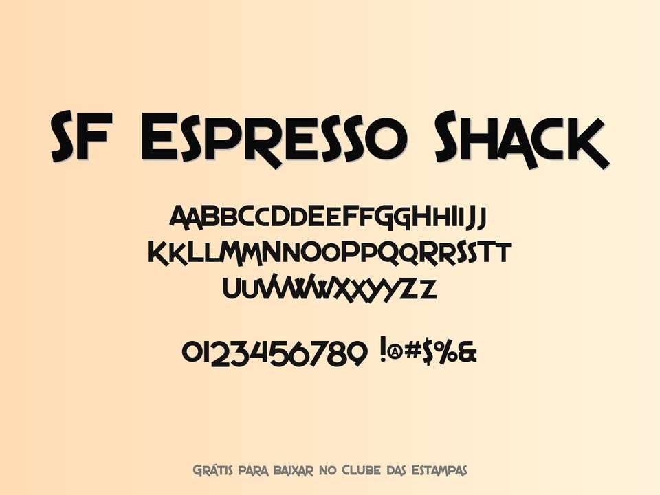 Fonte Sf Espresso Shack Grátis Para Baixar