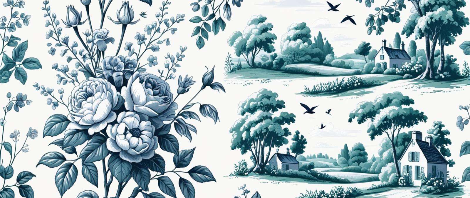 Ilustração Floral Vintage Com Paisagem Campestre Floral Png Arte Para Caneca Grátis Pra Baixar Desig