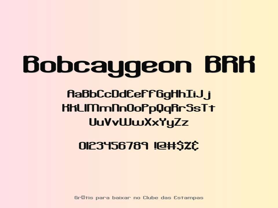 Fonte Bobcaygeon Brk Grátis Para Baixar